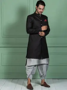 KISAH Men Cotton Kurta with Dhoti & Indowestern Sherwani Set