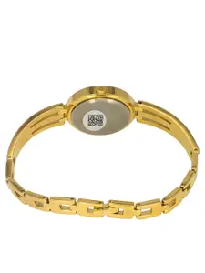 Timex Women Brass Embellished Dial & Bracelet Style Straps Analogue Watch TWTL10308