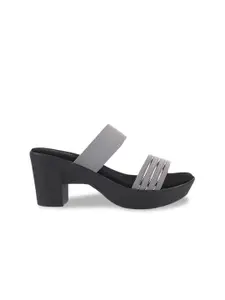 WALKWAY by Metro Striped Embellished Block Heels