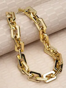 Bohey by KARATCART Gold-Plated Lightweight Link Necklace