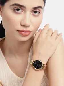 maxima Women Brass Dial & Bracelet Style Straps Analogue Watch 65822CMLY