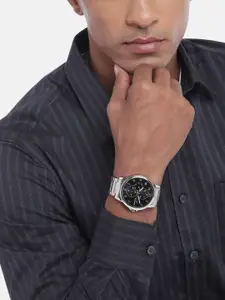 maxima Men Brass Dial & Stainless Steel Straps Analogue Multi Function Watch 67133CMGI