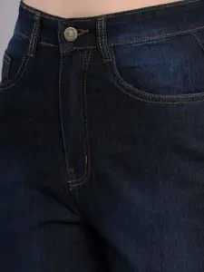 GUTI Women Slim Fit High-Rise Stretchable Light Fade Cotton Jeans