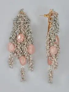 D'oro Gold-Plated Contemporary Drop Earrings