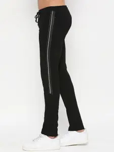 beevee Men Striped Mock Collar Jacket & Trackpant Set