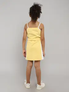 taffykids Girls Pure Cotton Flower Embroidered Top with Skirt