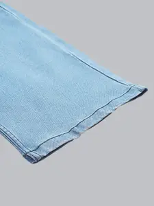 GUTI Women Clean Look High-Rise Cropped Flared Stretchable Jeans