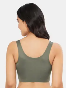 Amante Solid Non Padded Wirefree Skins Support Scoop Neck Slip-On Bra BRA83501