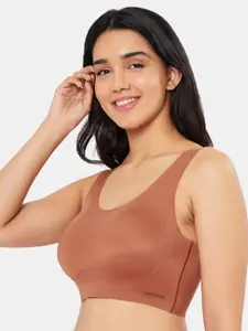 Amante Solid Non Padded Wirefree Skins Scoop Neck Slip-On Bra - BRA83301