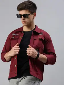 VOXATI Denim Jacket with Patchwork