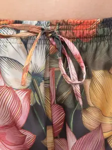 FFLIRTYGO Floral Printed Kaftan Night Suit