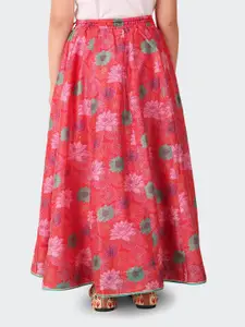 Fabindia Girls Cotton Silk Embroidered Ready to Wear Lehenga & Blouse With Dupatta