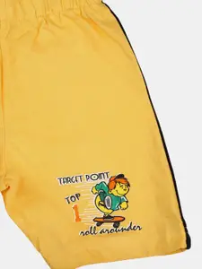 V-Mart Boys Graphic Printed Mid-Rise Cotton Shorts