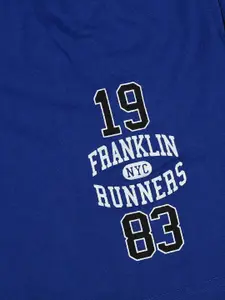 V-Mart Boys Typography Printed Mid-Rise Cotton Shorts