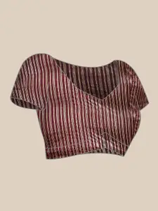 Saree mall  Ethnic Motifs Zari Organza Banarasi Saree