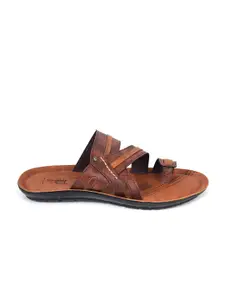 Ajanta Men Textured Comfort Sandals