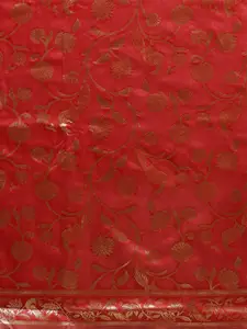 Saree mall Floral Woven Design Zari Silk Blend Sarees