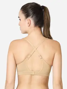 VStar Medium Coverage Non-Padded Non-Wired Running Sports Bra With Detachable Straps