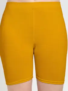 Jinfo Women Pack Of 2 Mid-Rise Super Commed Lycra Cycling Sports Shorts