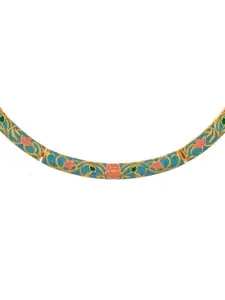 Voylla Gold-Plated Necklace and Earrings