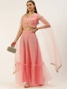 Ethnovog Embroidered Sequinned Ready to Wear Lehenga Choli