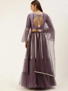 Ethnovog Embroidered Sequinned Ready to Wear Lehenga & Blouse With Dupatta