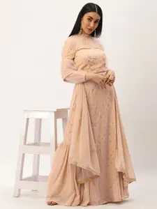 Ethnovog Embroidered Ready to Wear Lehenga & Blouse With Dupatta