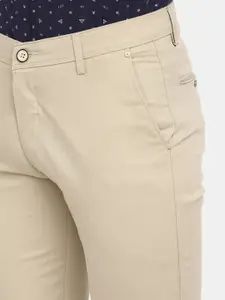 V-Mart Men Classic Slim Fit Mid -Rise Cotton Casual Trouser