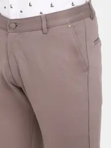 V-Mart Men Classic Slim Fit Mid -Rise Cotton Casual Trouser
