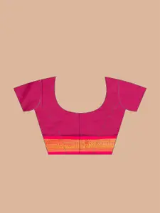 Laa Calcutta Woven Design Zari Silk Blend Gadwal Saree