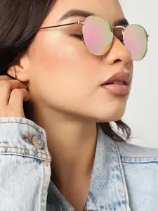 HAUTE SAUCE by  Campus Sutra Oval Sunglasses with UV Protected Lens SSM23_HSSG1386