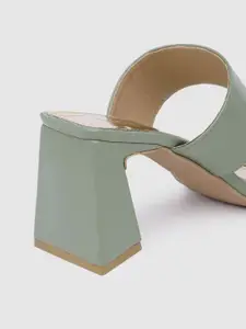 Inc 5 Women Solid Block Sandals With Western Embellished Detail