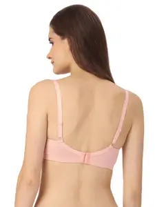 SOIE Non Padded Non Wired Full Coverage Cotton Spandex Encircled T-shirt Bra