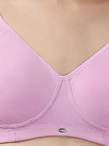 SOIE Non Padded Non Wired Full Coverage Cotton Spandex Encircled T-shirt Bra