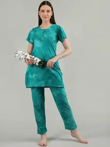 Duchess Tie And Dye Printed Night Suit