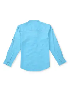 Gini and Jony Boys mandarin Collar Long Sleeves Cotton Casual Shirt
