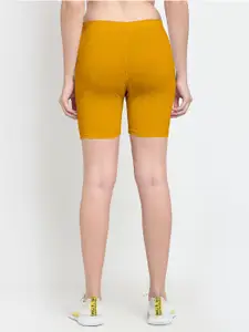 Jinfo Women Pack Of 2 Mid Raise Four Way Super Commed Lycra Cycling Sports Shorts