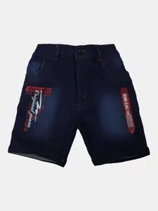 V-Mart Boys Printed Pure Cotton Shirt & Shorts With Jacket