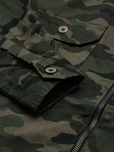 SHOWOFF Camouflage Windcheater Denim Jacket