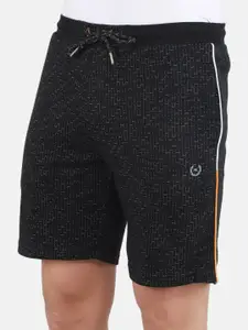 Monte Carlo Men Geometric Printed Mid-Rise Sports Shorts