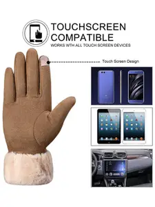Alexvyan Set Of 2 Soft Wrist Gloves With Mobile Screen Touch