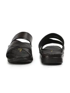 Liberty Men Textured Fabric Open Toe Comfort Sandals