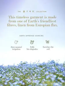 Andamen Checked Spread Collar Long Sleeves Premium Linen Casual Shirt