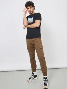 Styli Men Cotton Relaxed-Fit Cargo Stretch Twill Jogger