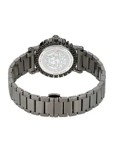 Versace Men Printed Dial & Stainless Steel Straps Analogue Watch VE6D00423