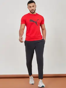 Styli Men Woven Running Track Pants with Zippered Hem