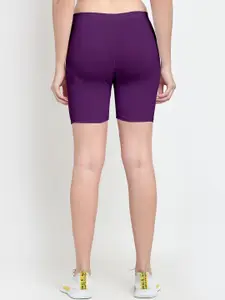 Jinfo Women Pack Of 2 Mid Raise Cycling Sports Shorts