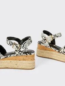 DOROTHY PERKINS Women Snake Skin Textured Wedge Heels