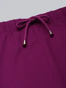 TWIN BIRDS Side Slit High-Rise Stretchable Viscose Saree Skirt