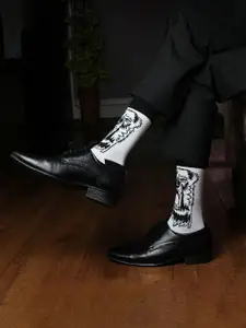 Bonjour Men Monster face Printed Calf-Length Socks